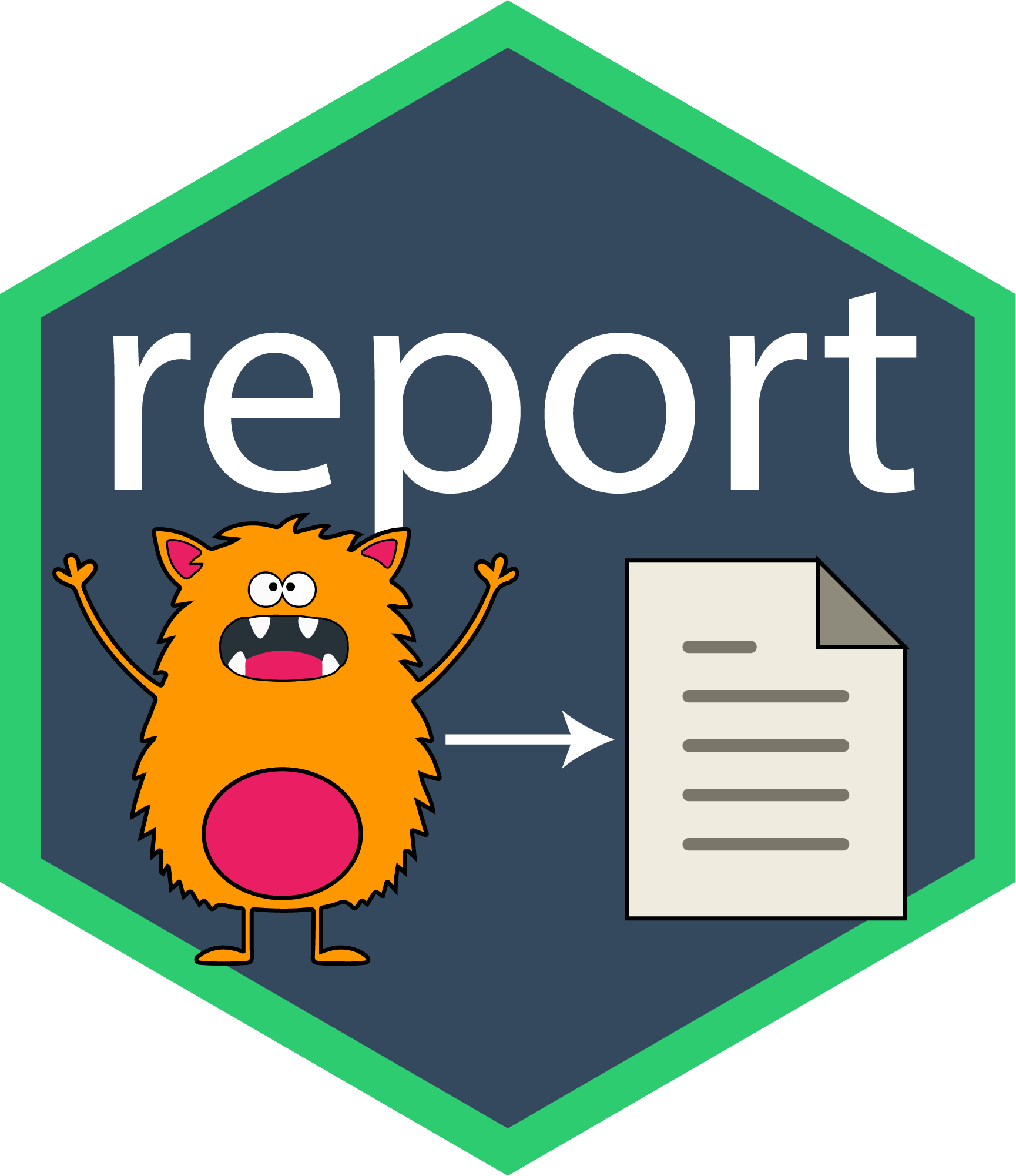 report hex sticker