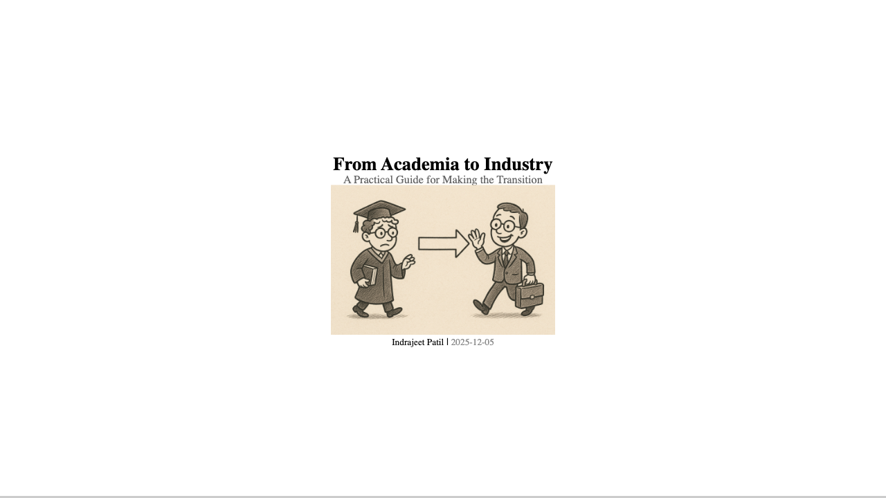 Preview of From Academia to Industry